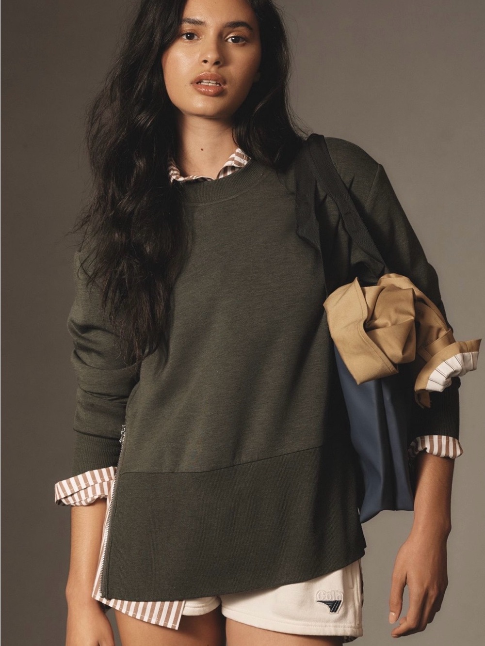 Anthropologie Varley Lowry Long-Sleeve Pullover Sweatshirt Size Small